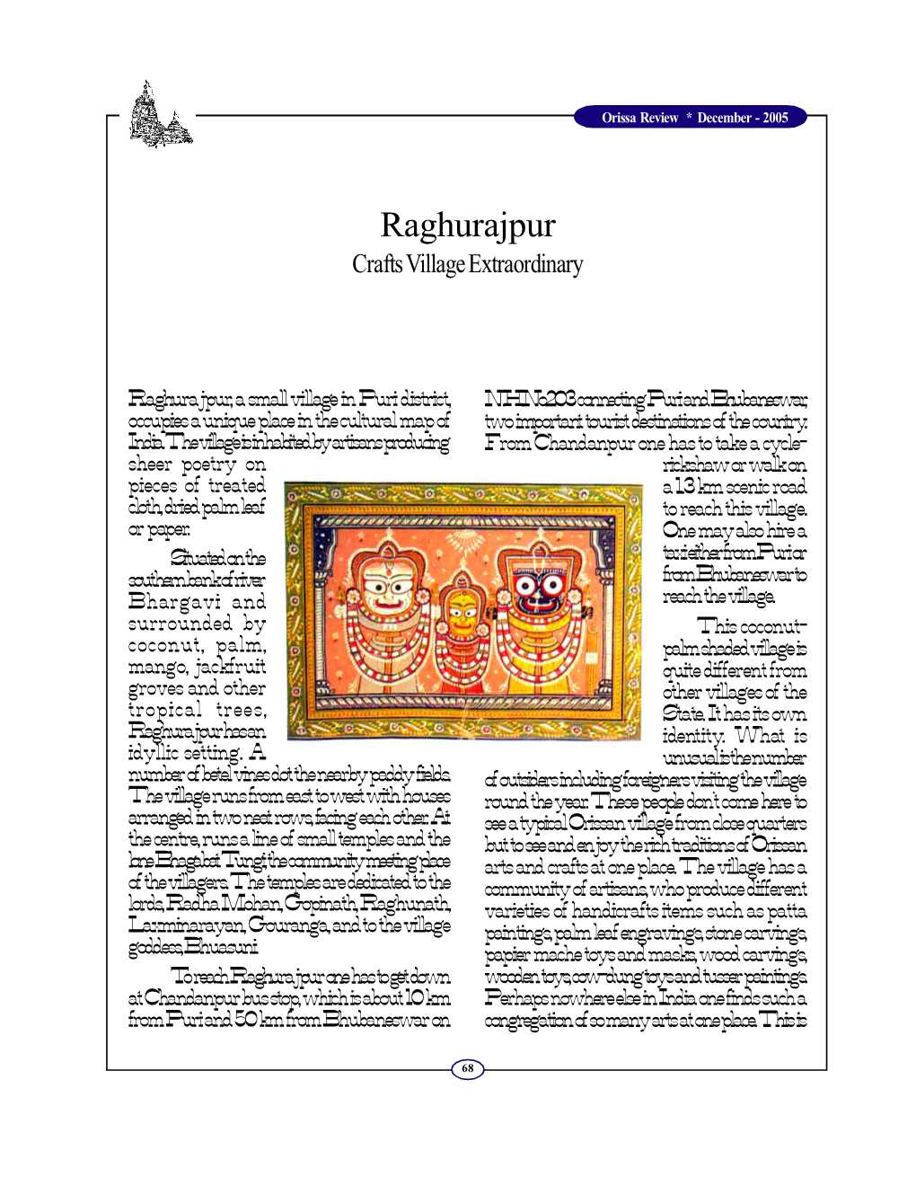 Raghurajpur: Crafts Village Extraordinary