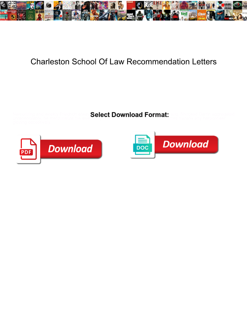 Charleston School of Law Recommendation Letters
