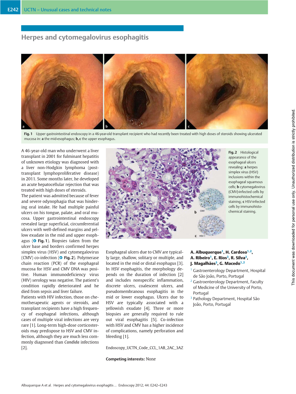 Herpes and Cytomegalovirus Esophagitis