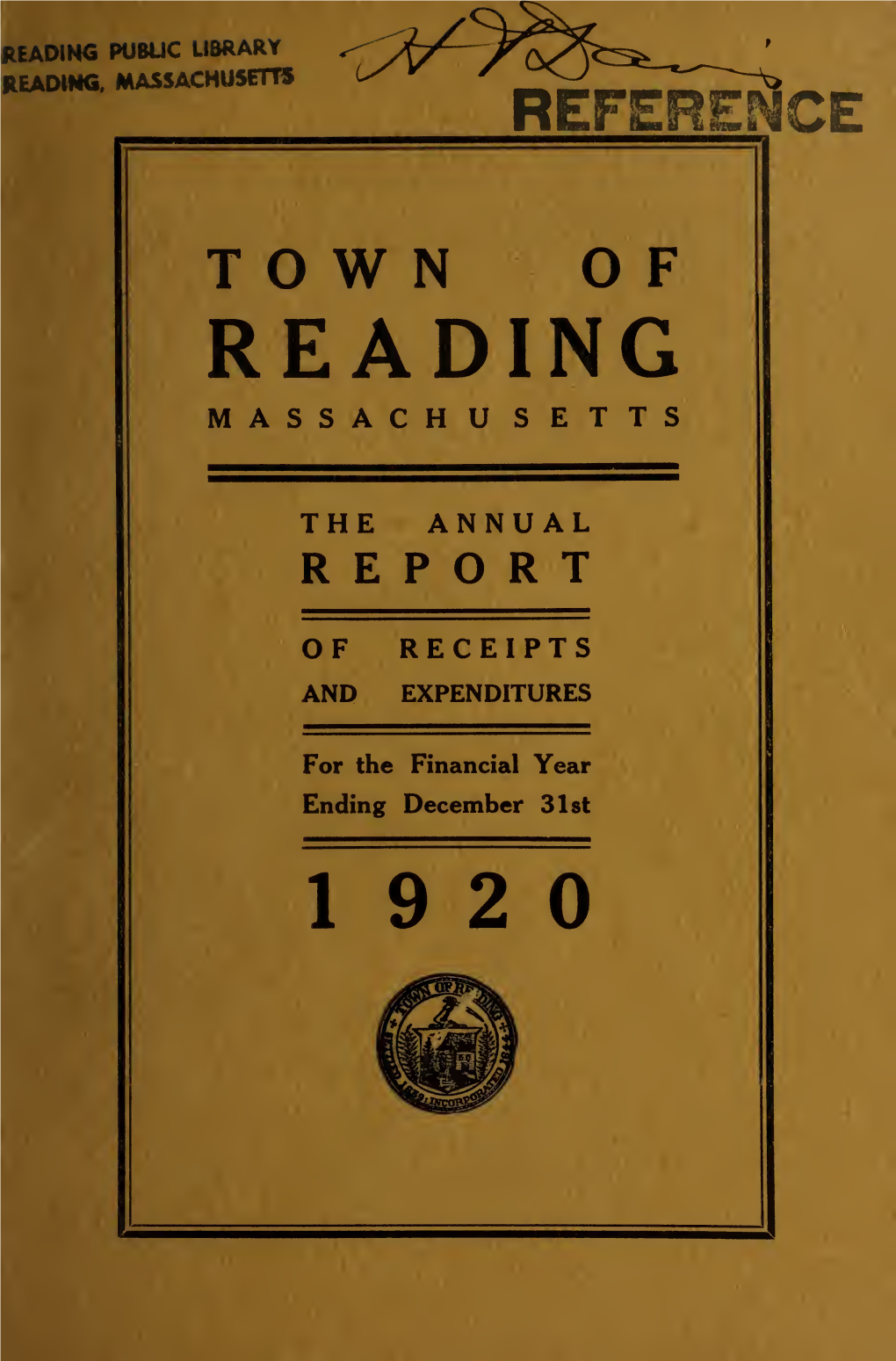 Town of Reading Massachusetts Annual Report