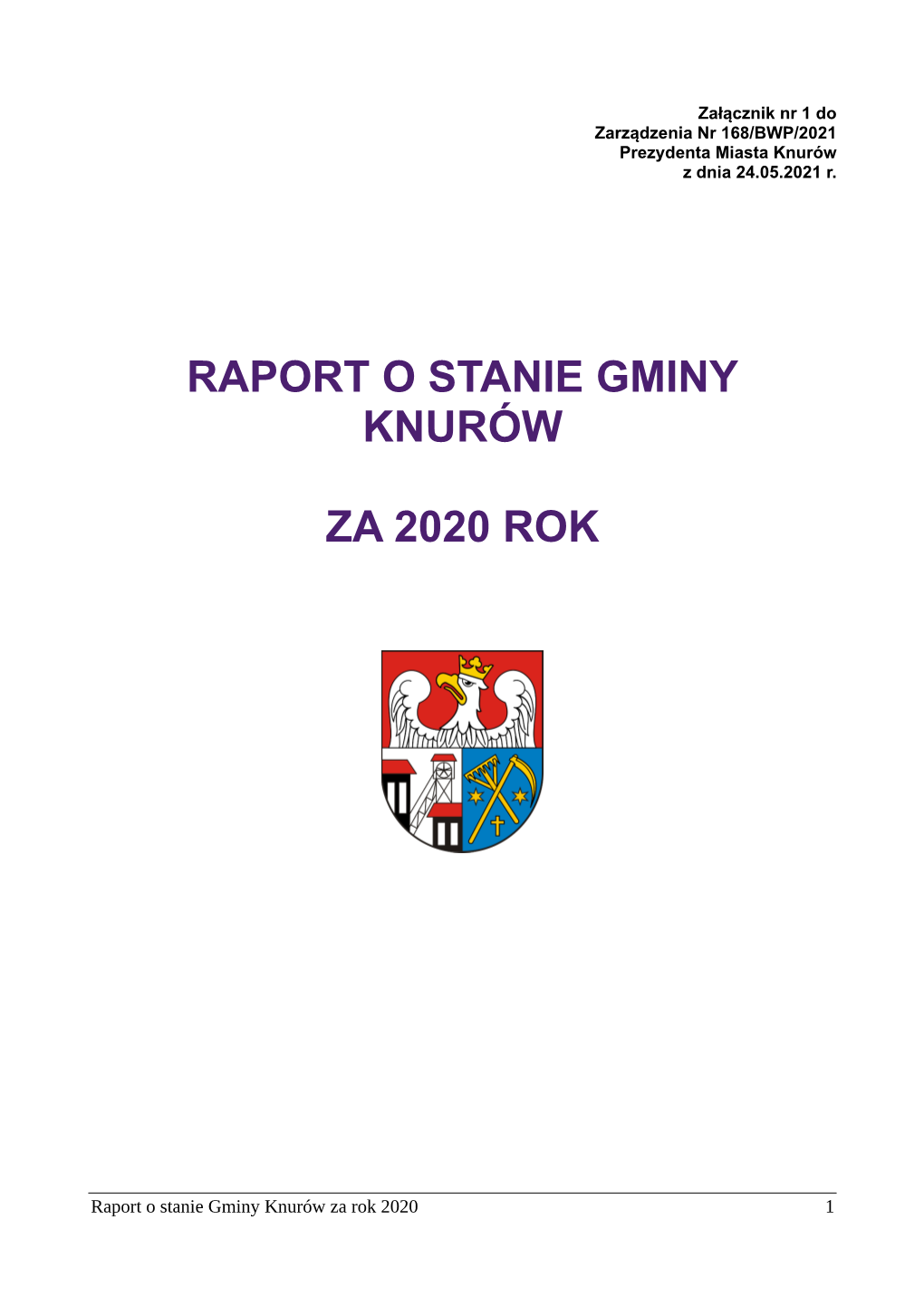 Raport O Stanie Gminy Knurów Za 2020 Rok