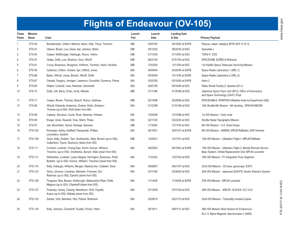 Flights of Endeavour