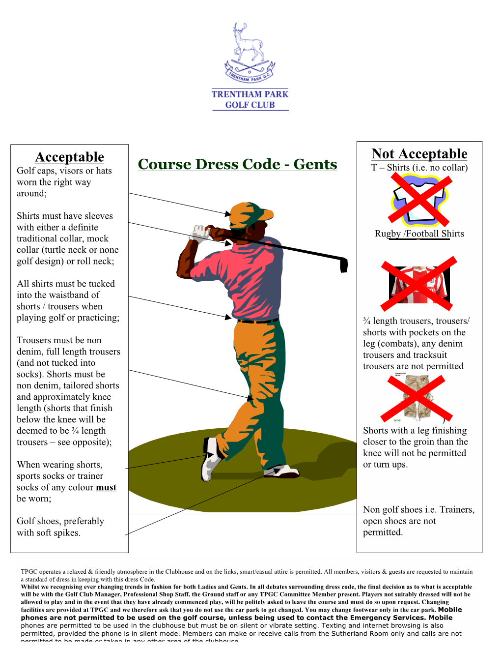 Course Dress Code - Gents T – Shirts (I.E