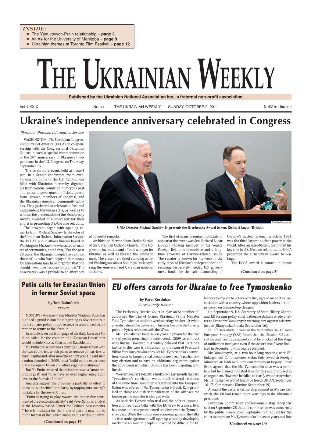 The Ukrainian Weekly 2011, No.41