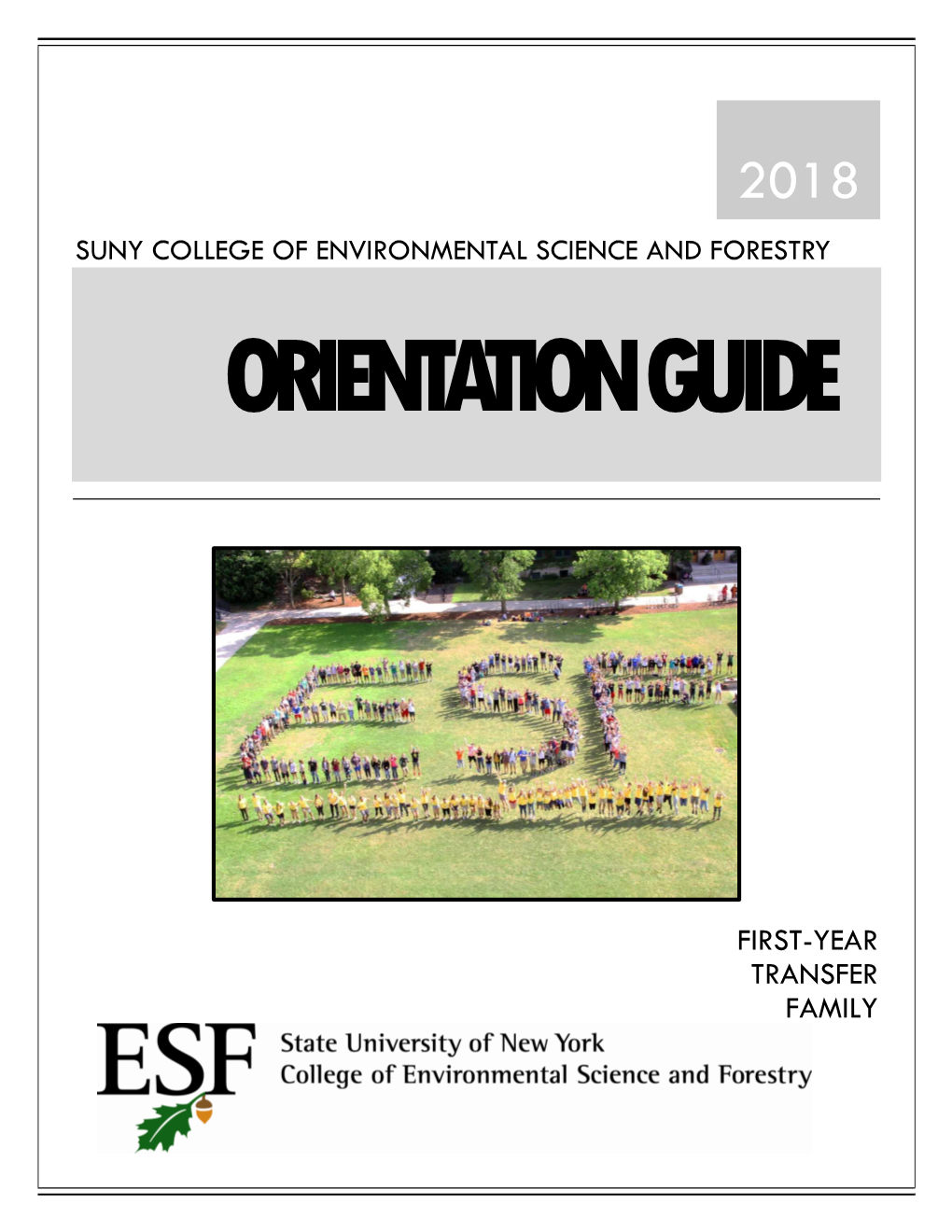 Suny College of Environmental Science and Forestry Orientation Guide