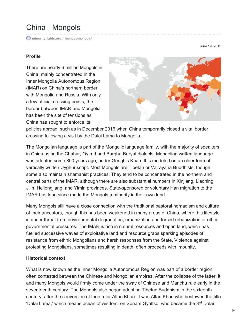 China - Mongols