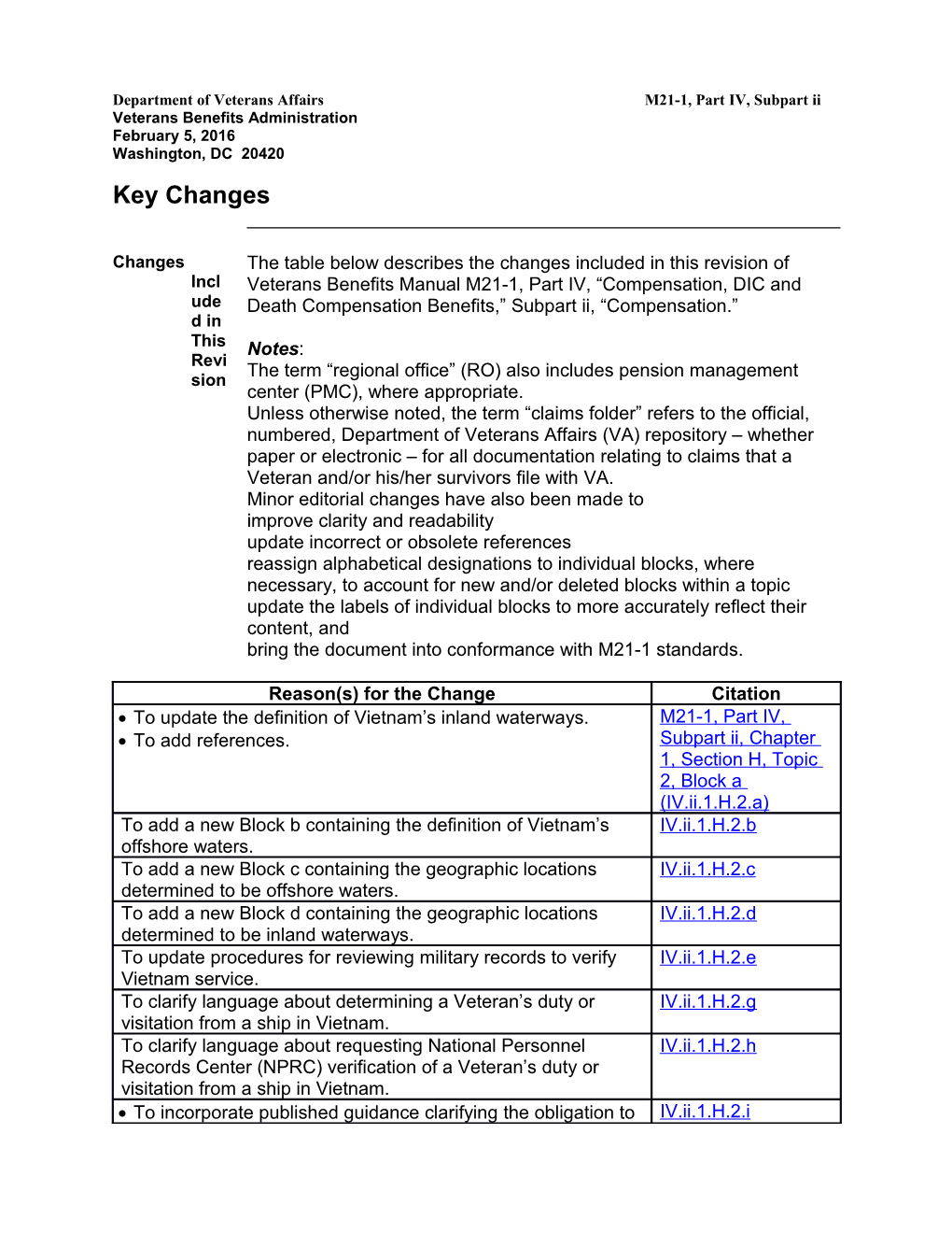 Department of Veterans Affairs M21-1, Part IV, Subpart Ii s2