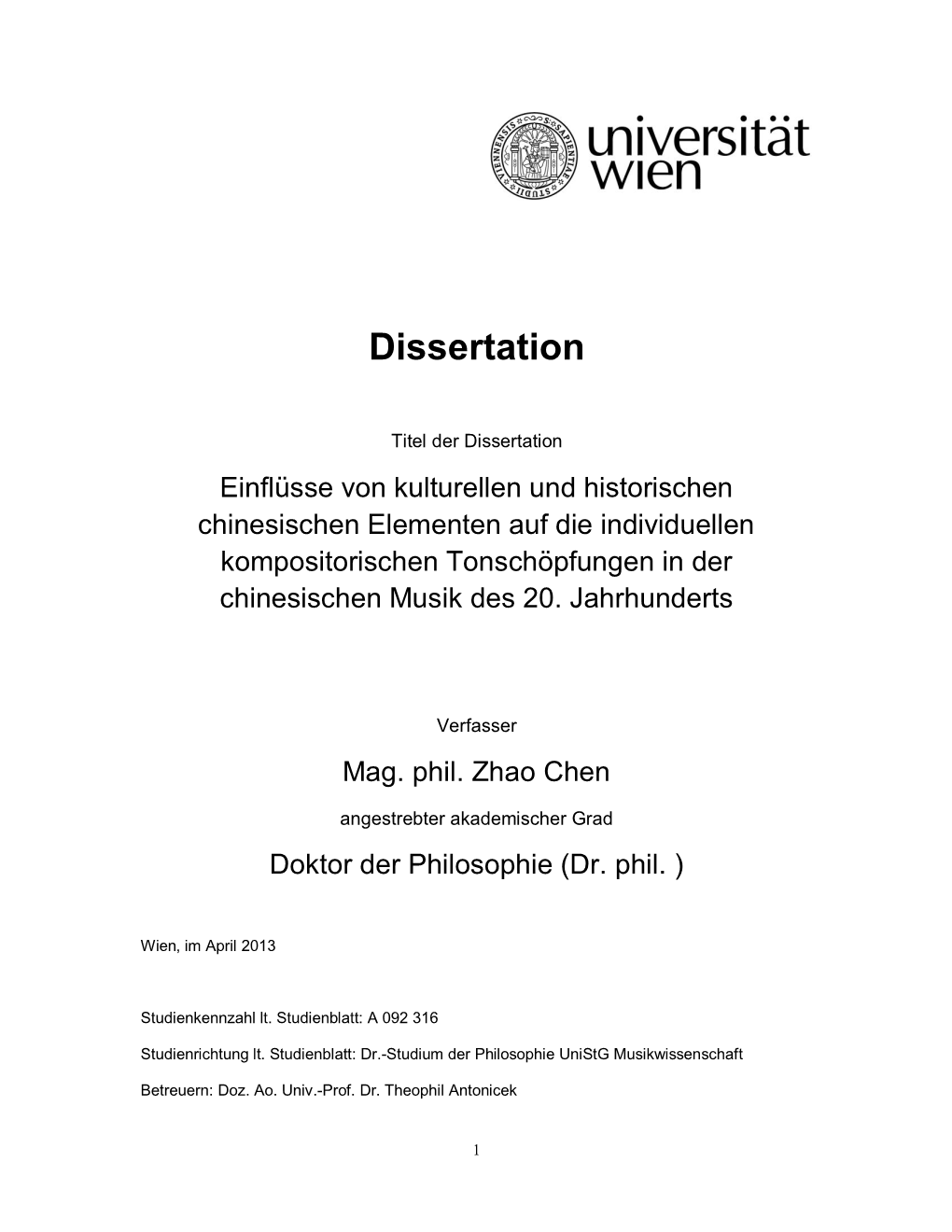 Dissertation