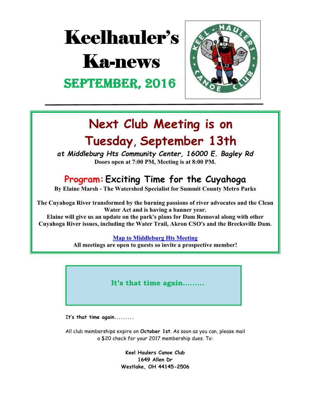 Oct. 14 Meeting