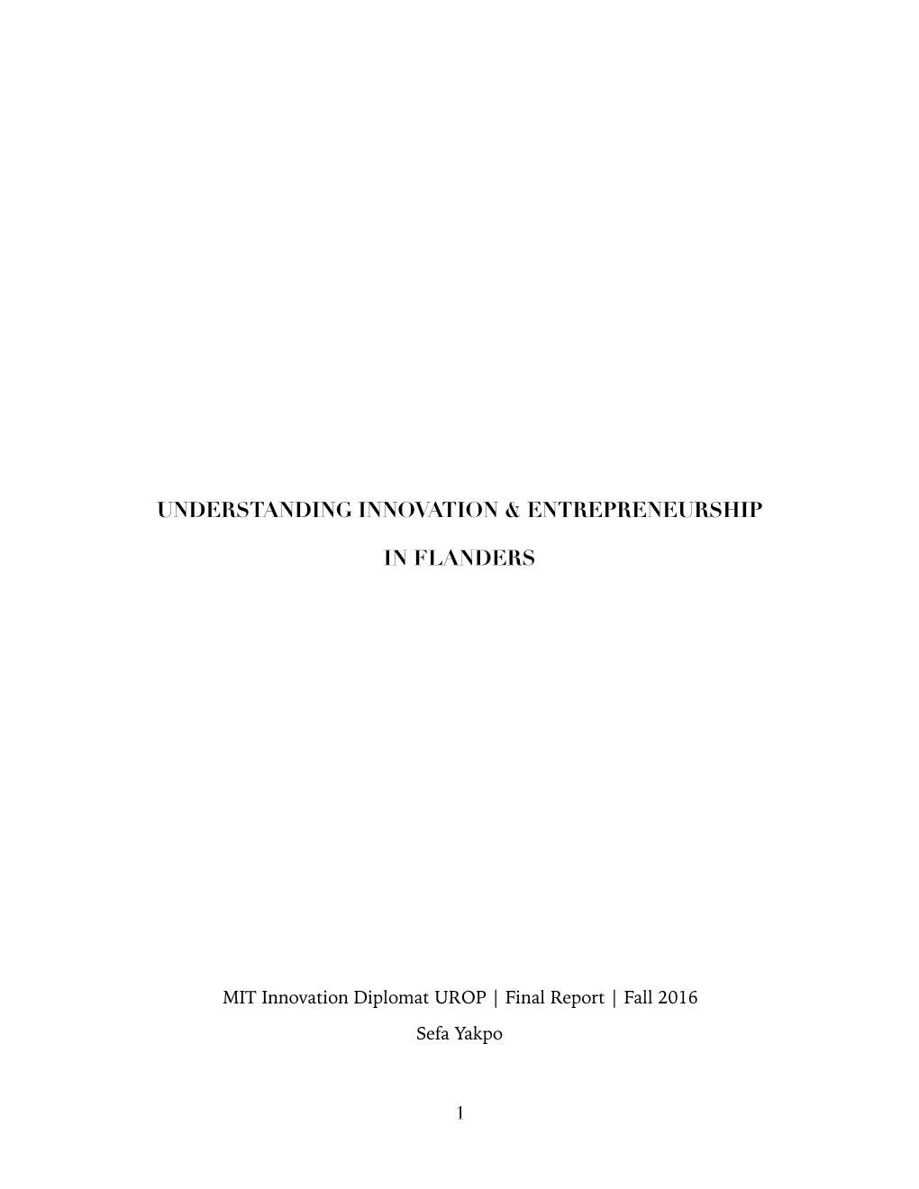 IDIP UROP Report