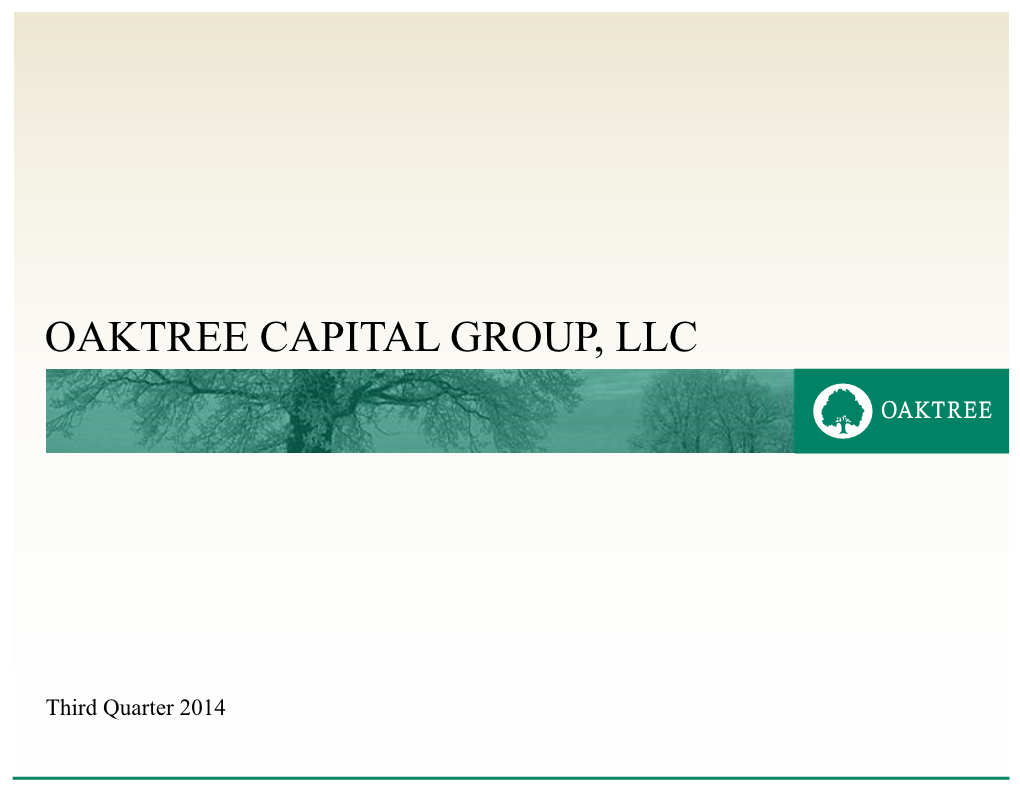 Oaktree Capital Group, Llc