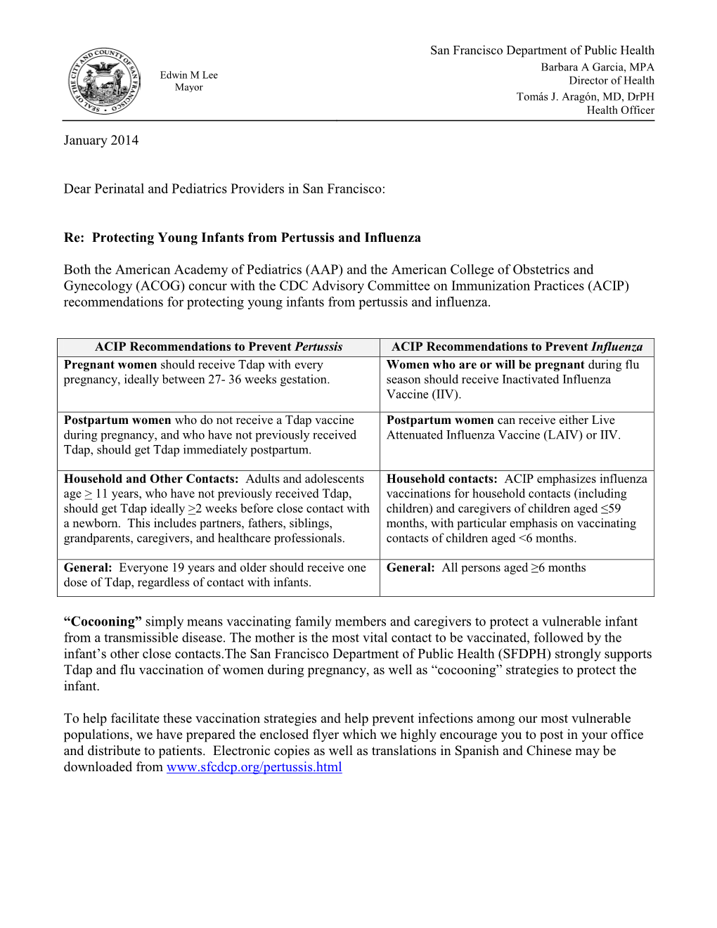 Protecting Young Children from Pertussis and Influenza