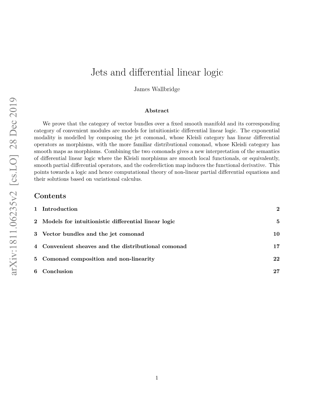 Jets and Differential Linear Logic