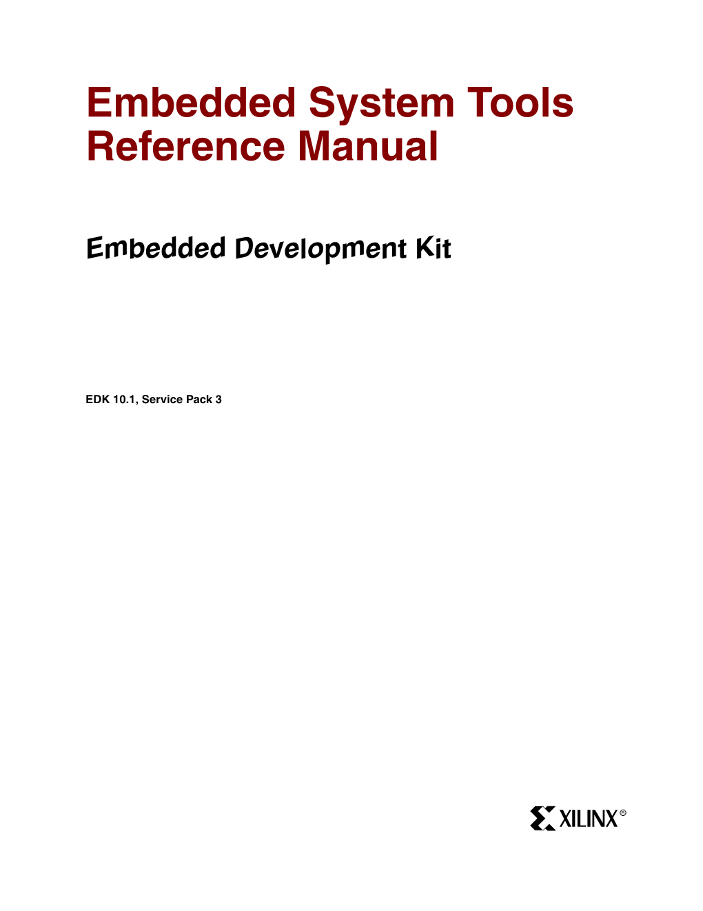 Embedded System Tools Reference Manual