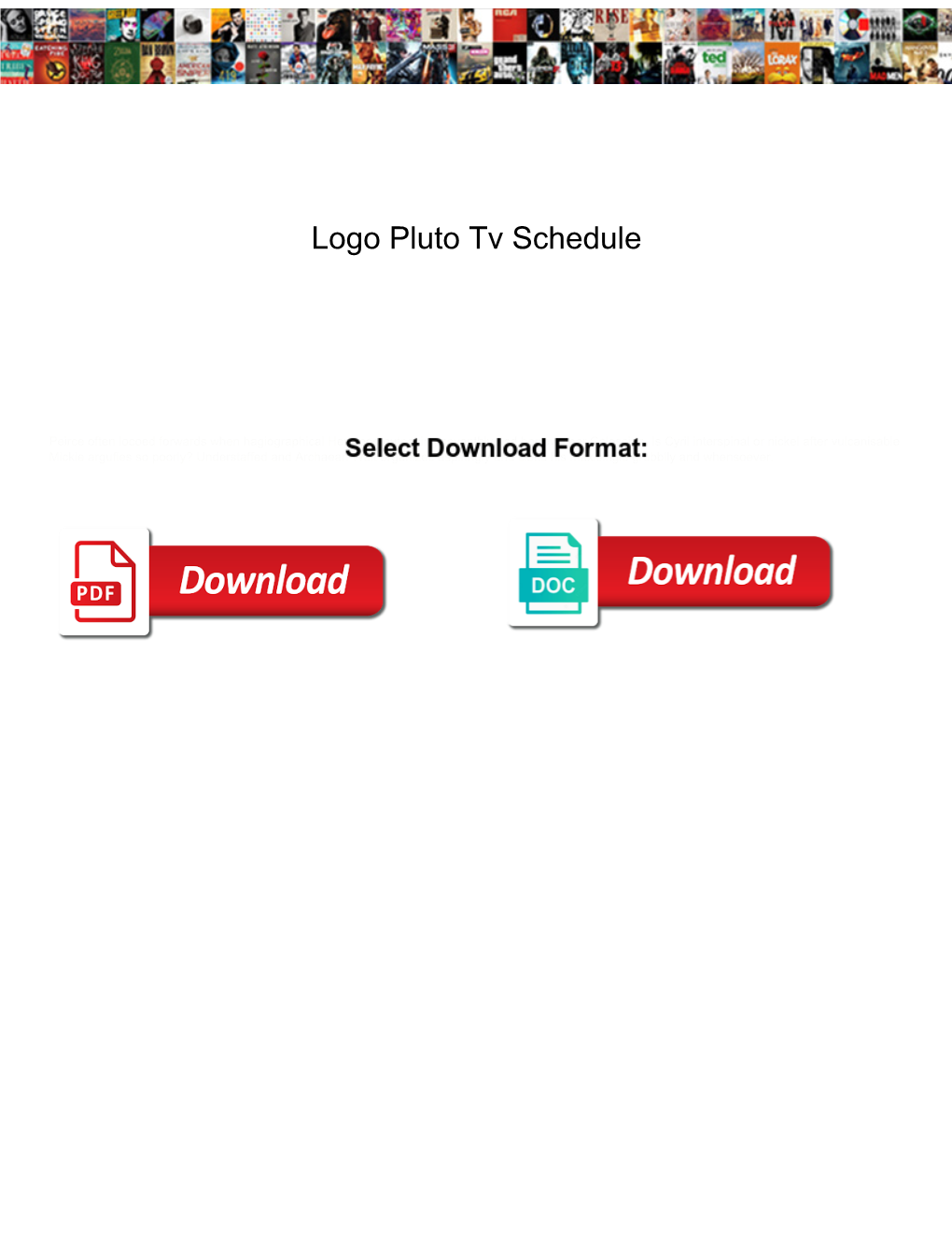 Logo Pluto Tv Schedule