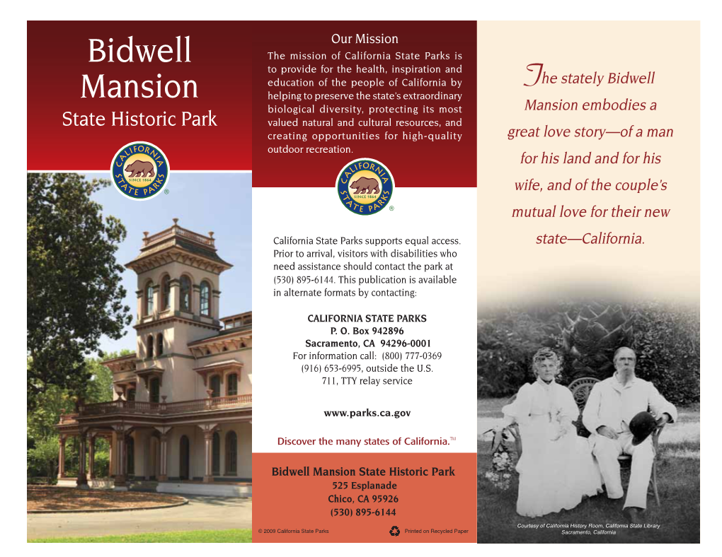 Bidwell Mansionstate Historic Park
