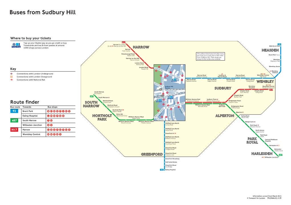 Buses from Sudbury Hill