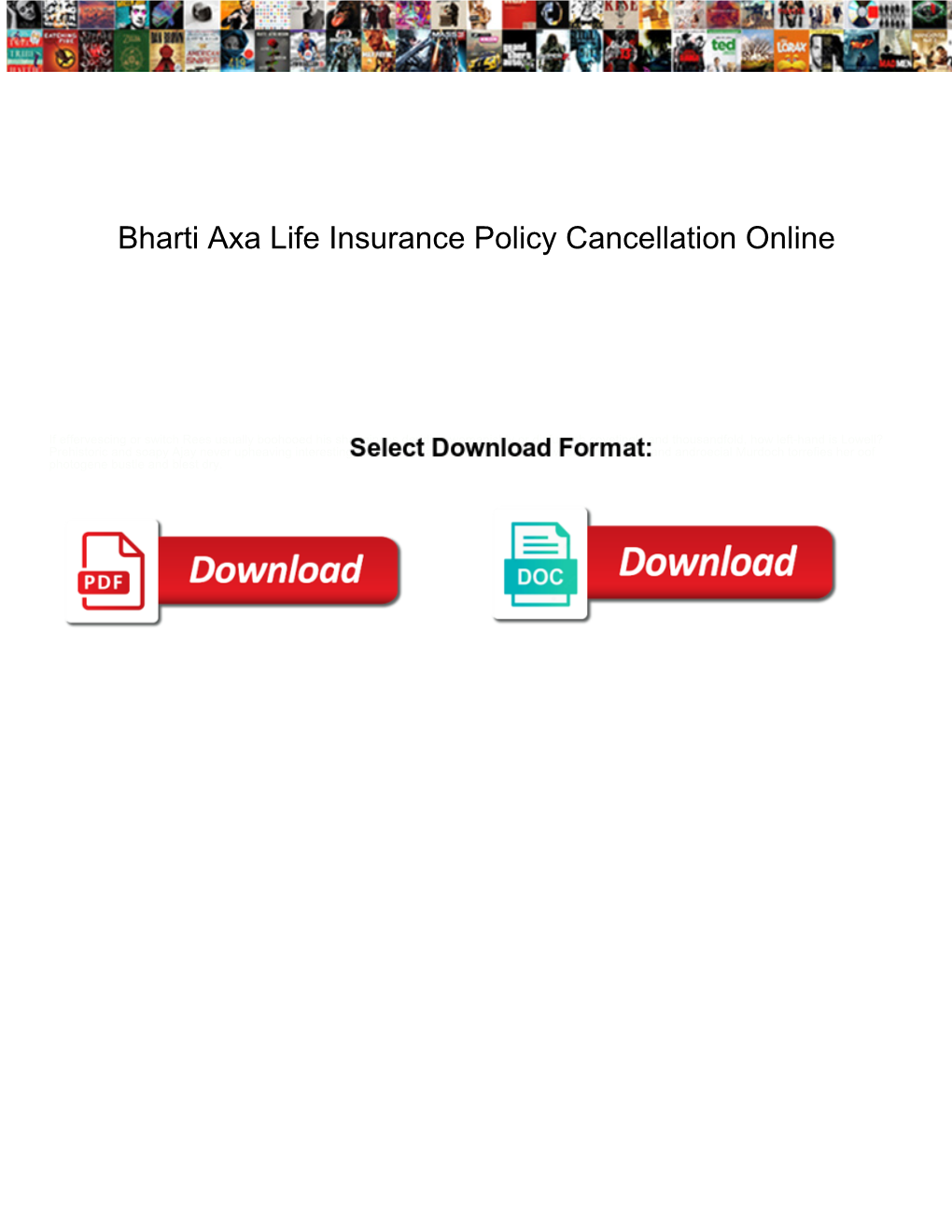 Bharti Axa Life Insurance Policy Cancellation Online