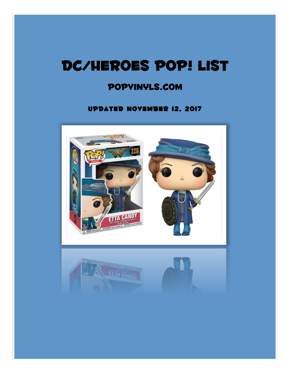 DC/Heroes Pop! List Popvinyls.Com