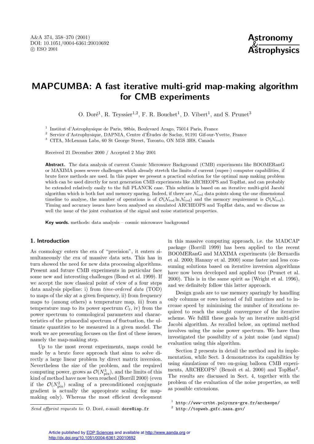 A Fast Iterative Multi-Grid Map-Making Algorithm for CMB Experiments