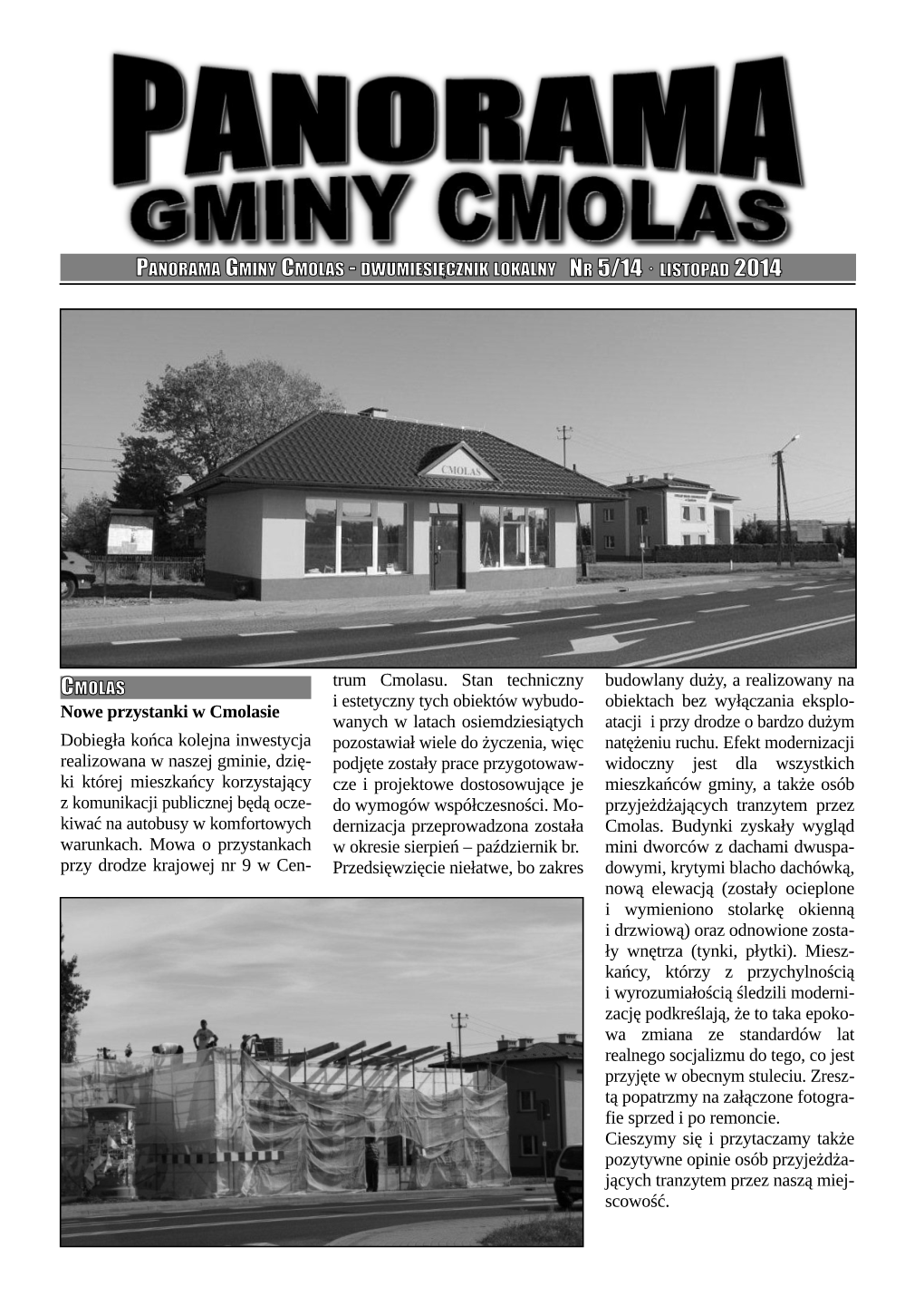 Panorama Gminy Cmolas Dwumiesięcznik Lokalny Nr 5/14· Listopad 2014