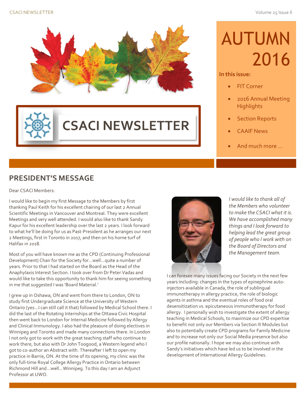 AUTUMN 2016 in This Issue