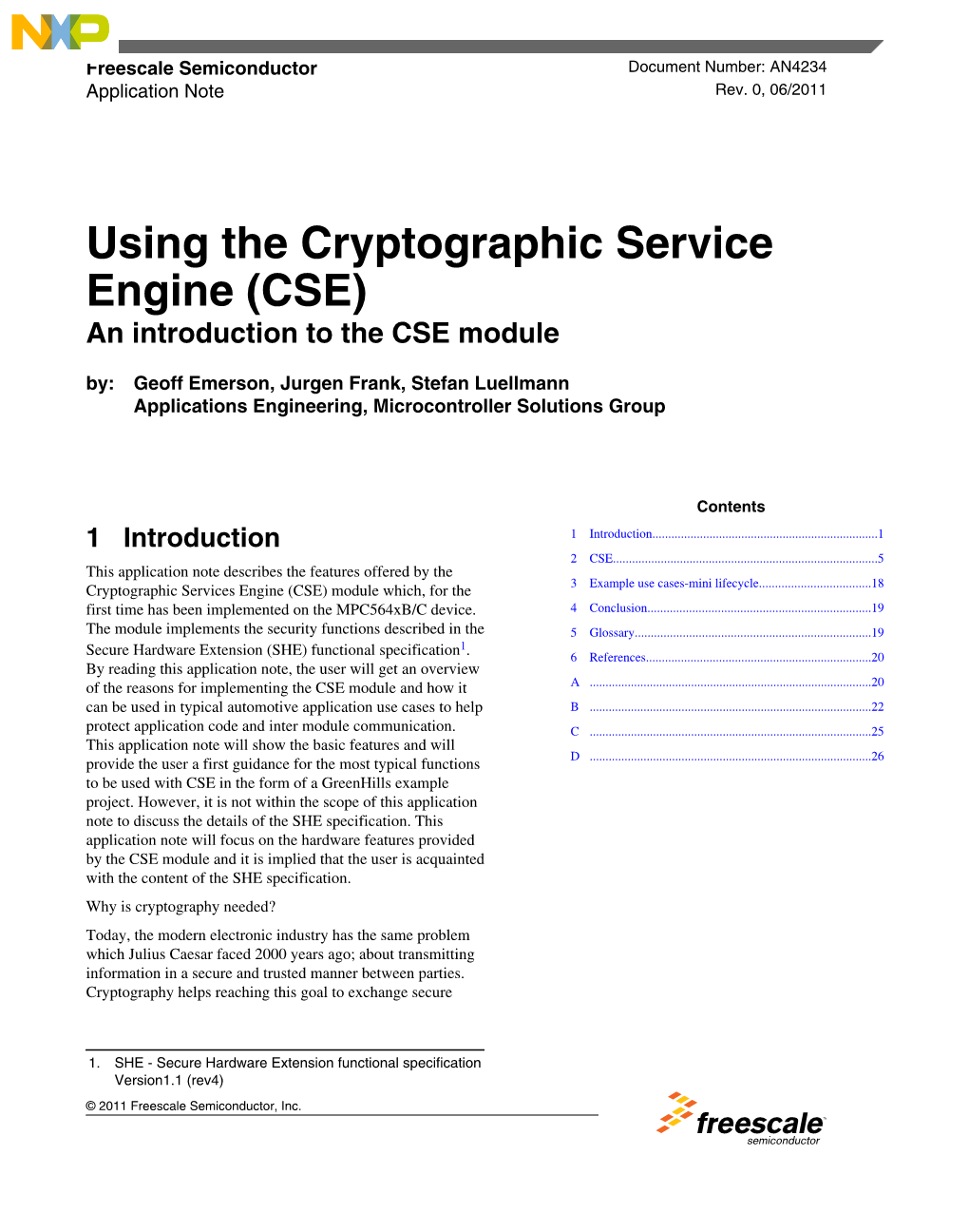 Using the Cryptographic Service Engine (CSE)