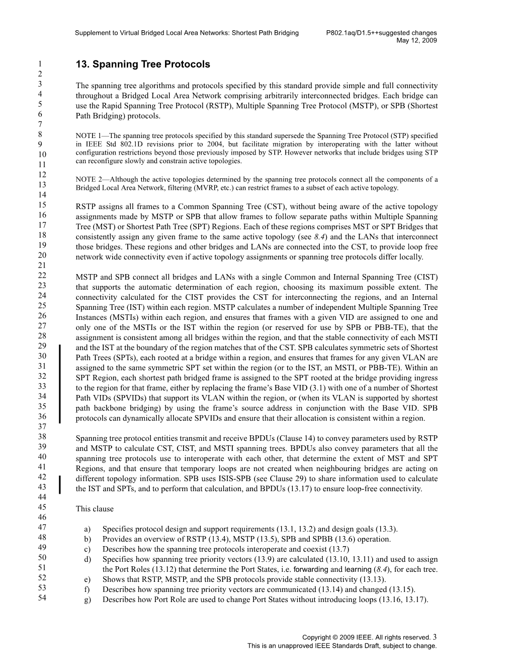 13. Spanning Tree Protocols