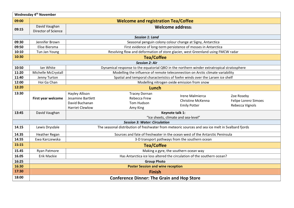 And Registration Tea/Coffee Welcome Address