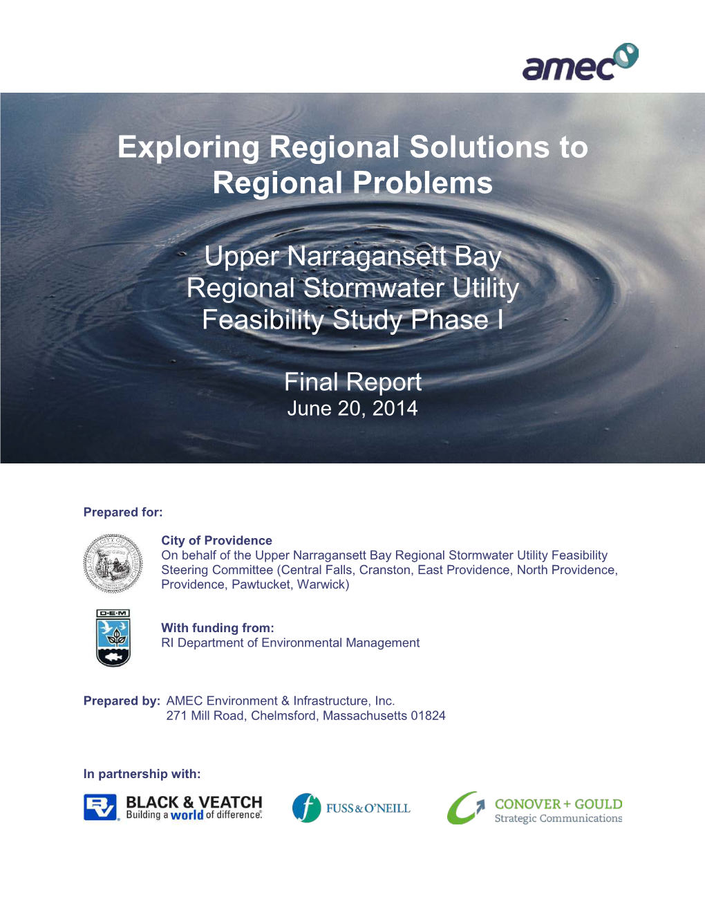 Upper Narragansett Bay Regional Stormwater Feasibility Study Phase I