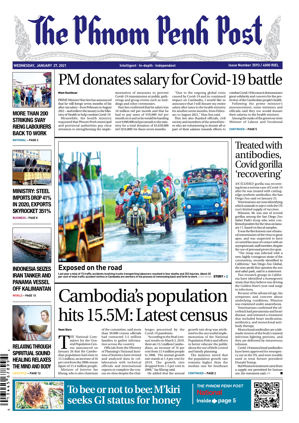 Cambodia's Population Hits 15.5M