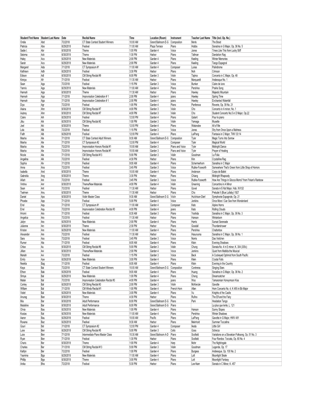 Student Recital List (Finalv3).Xlsx