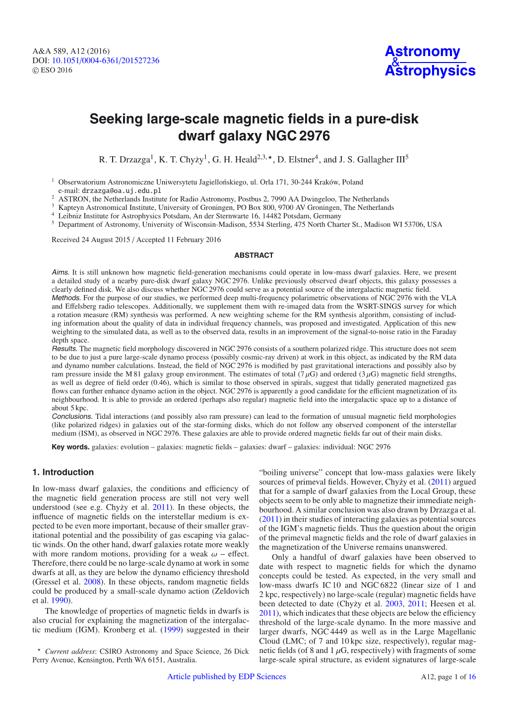 Seeking Large-Scale Magnetic Fields in a Pure