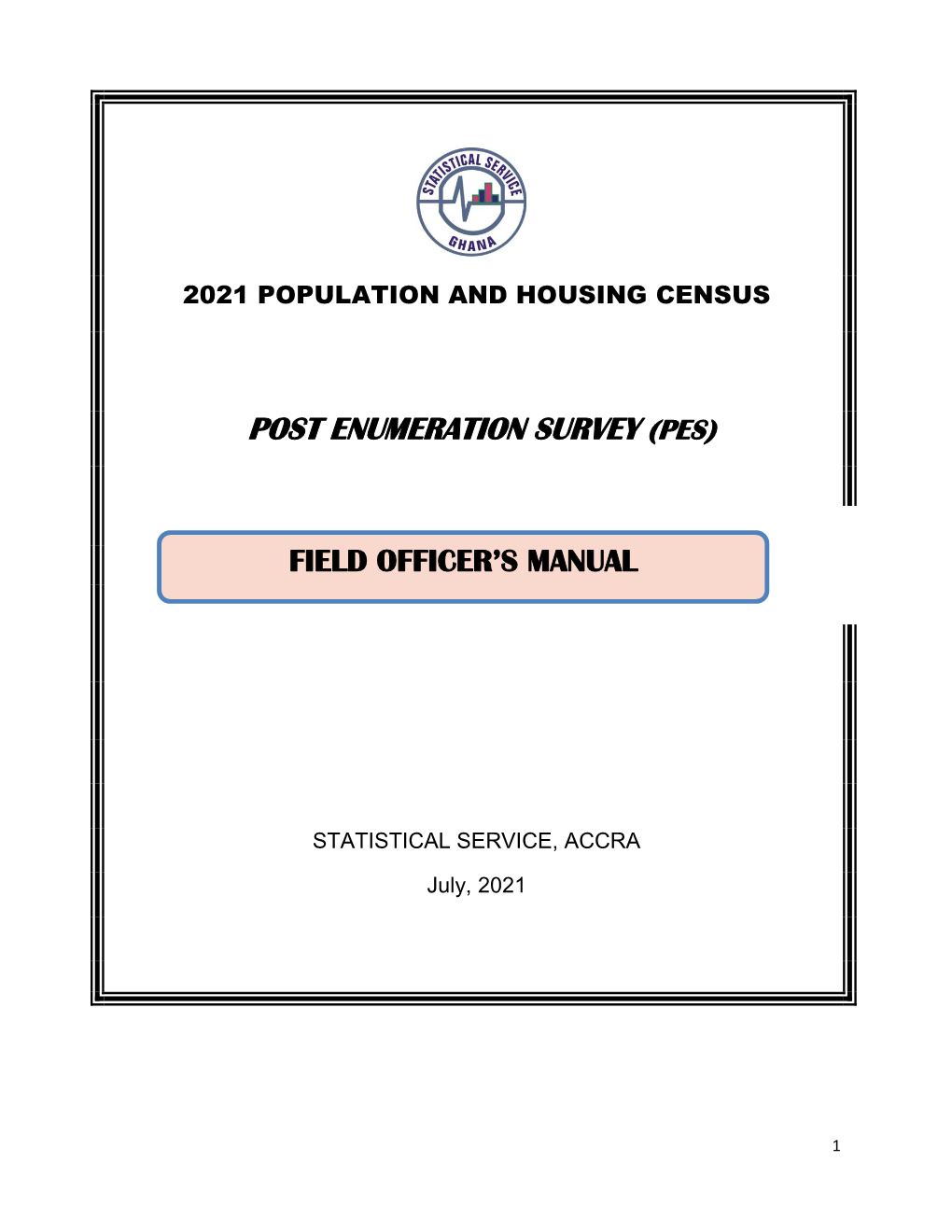 2021 PES Field Officer's Manual Download