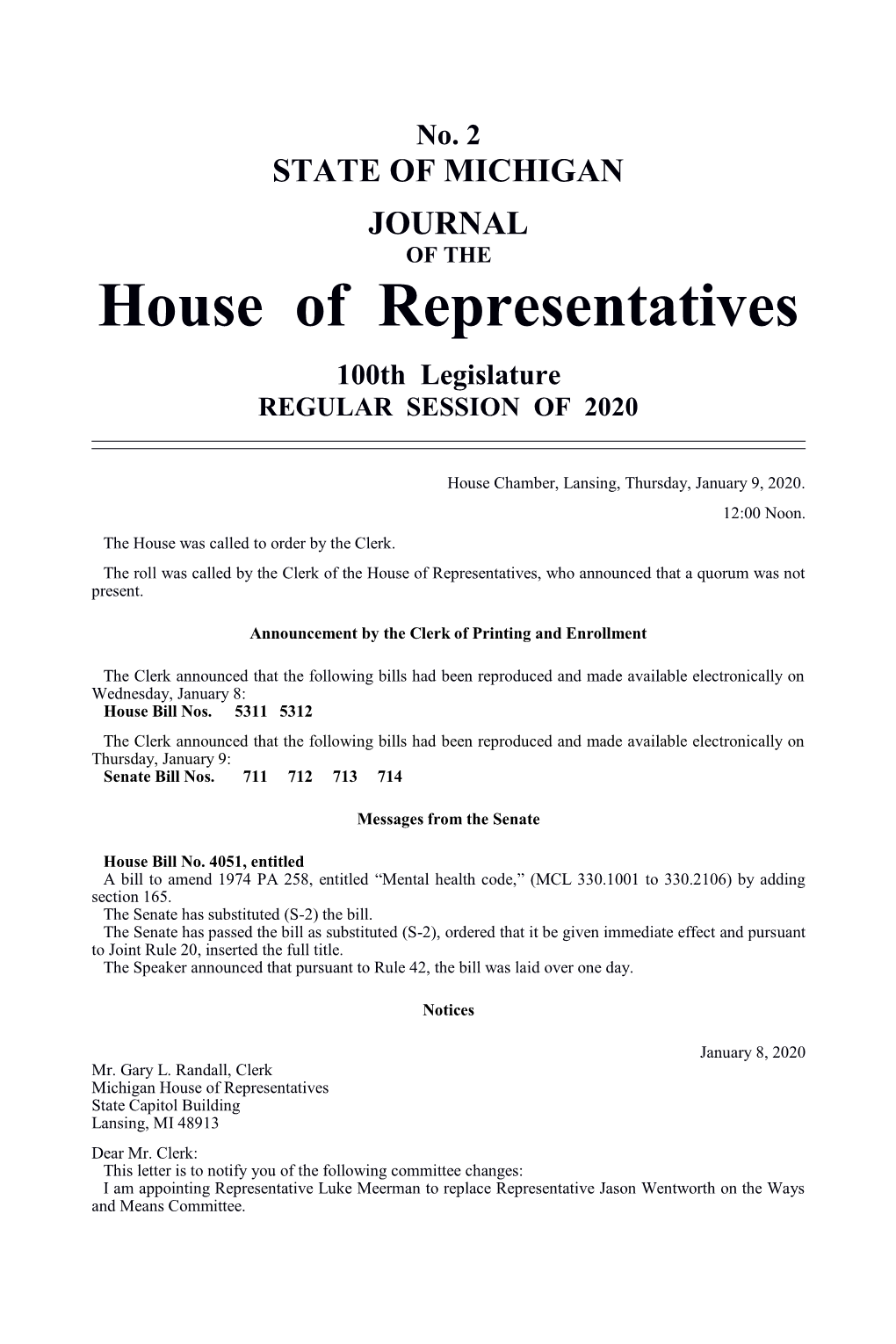 House of Representatives