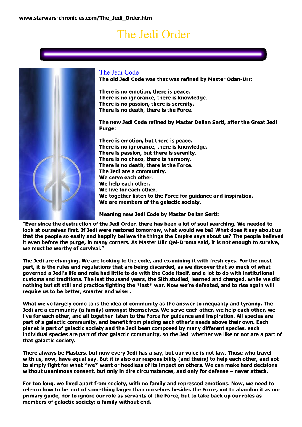 The Jedi Order