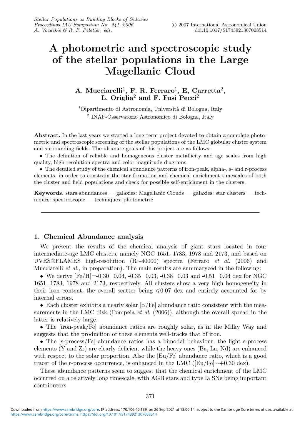 A Photometric and Spectroscopic Study of the Stellar Populations in the Large Magellanic Cloud