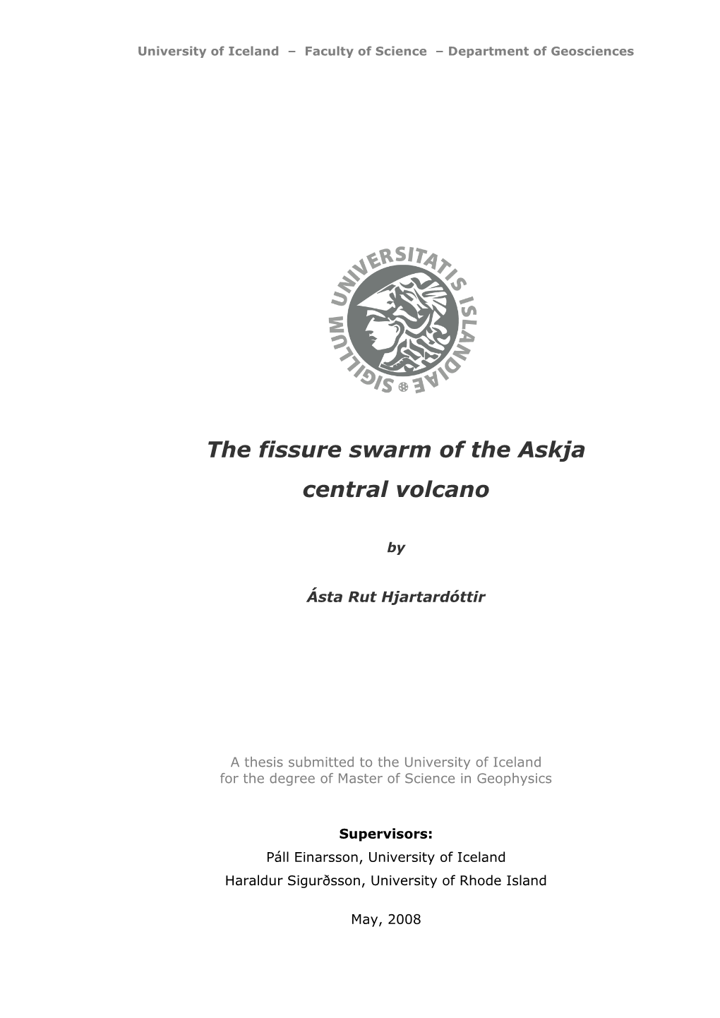 The Fissure Swarm of the Askja Central Volcano