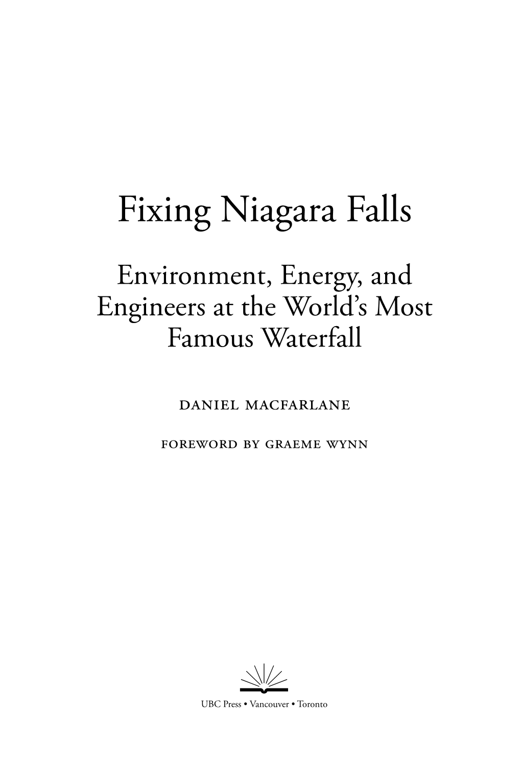 Fixing Niagara Falls