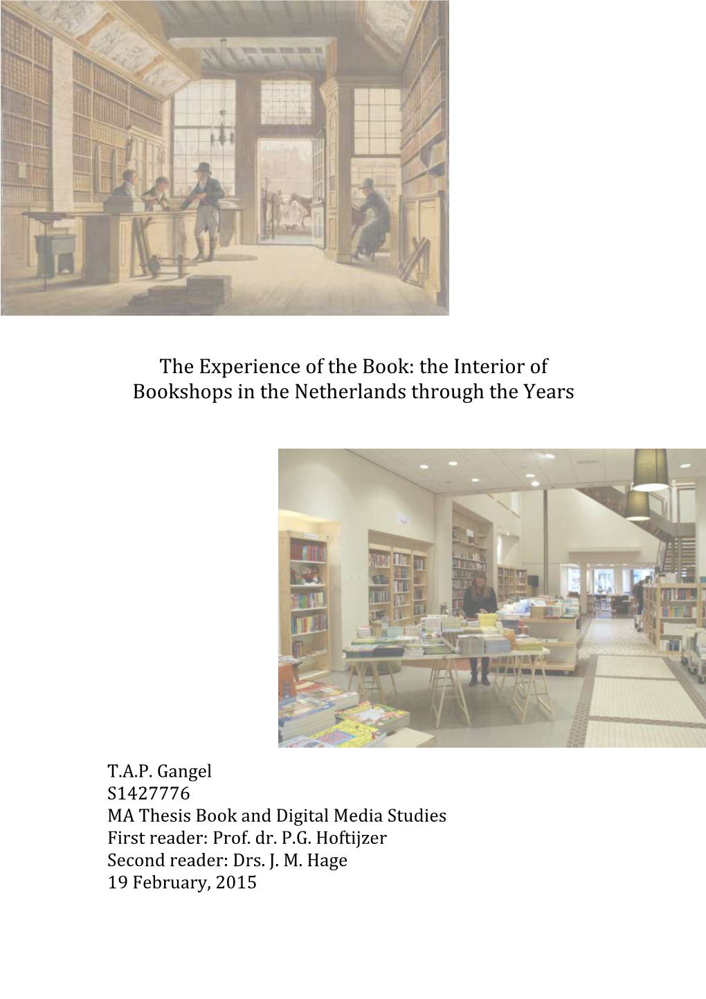 The Experience of the Book: the Interior of Bookshops in the Netherlands Through the Years