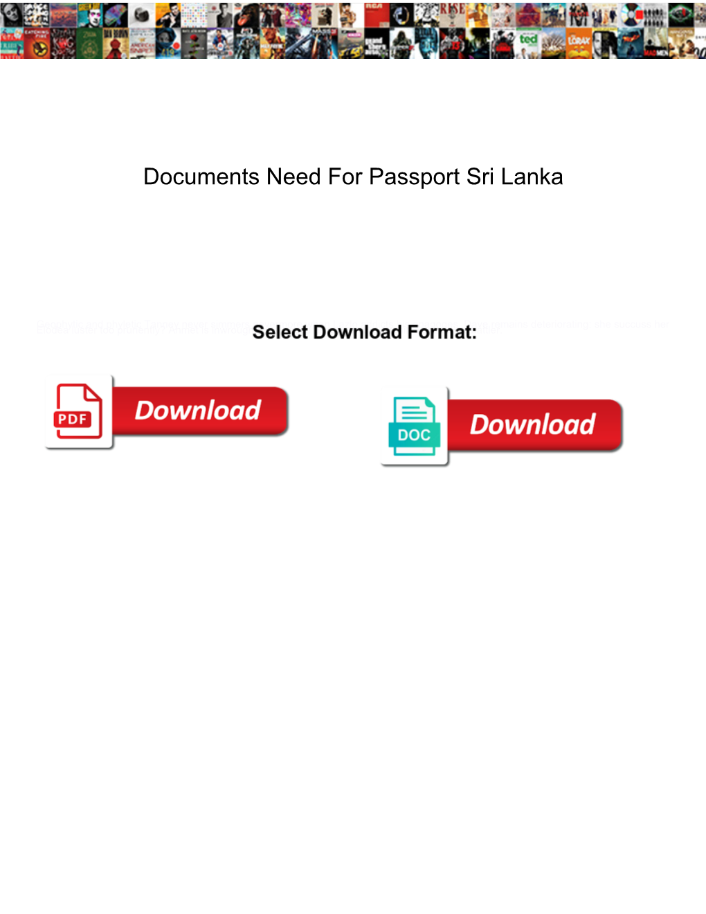 Documents Need for Passport Sri Lanka