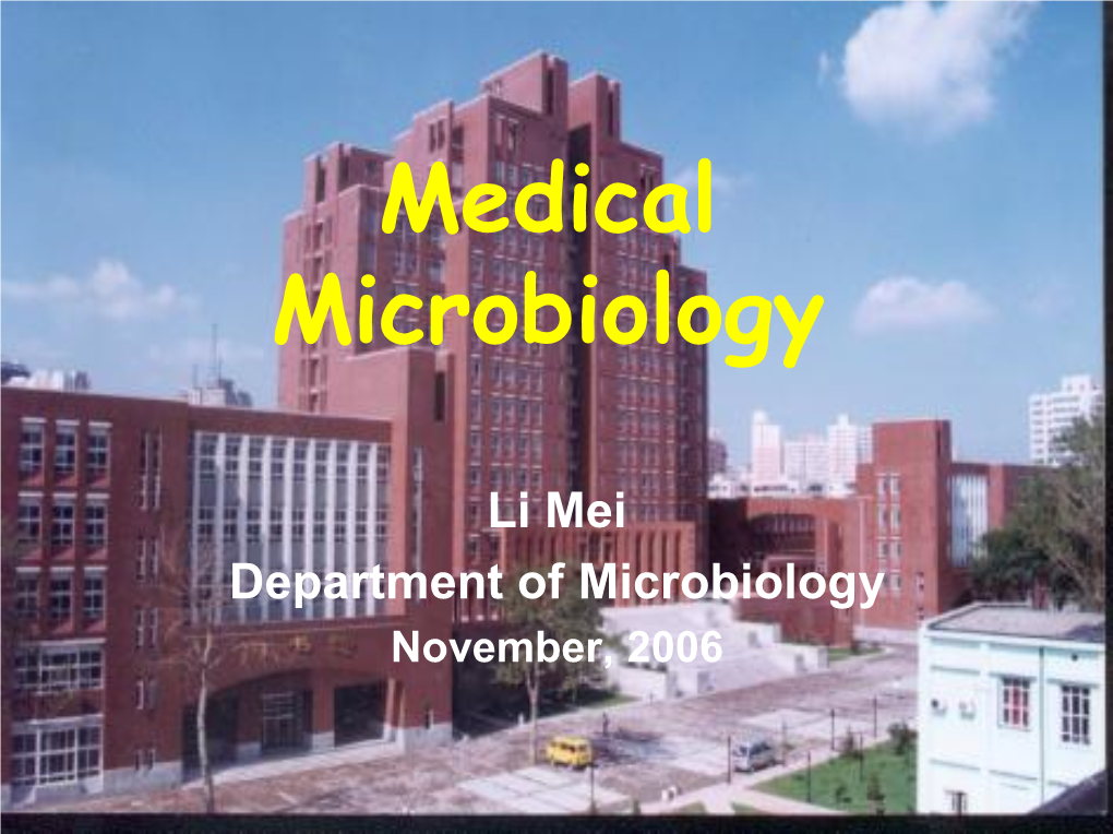 Medical Microbiology