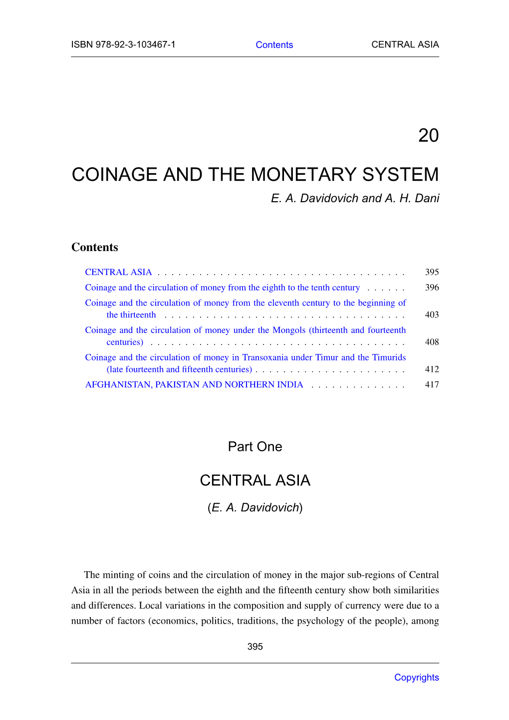 20 Coinage and the Monetary System