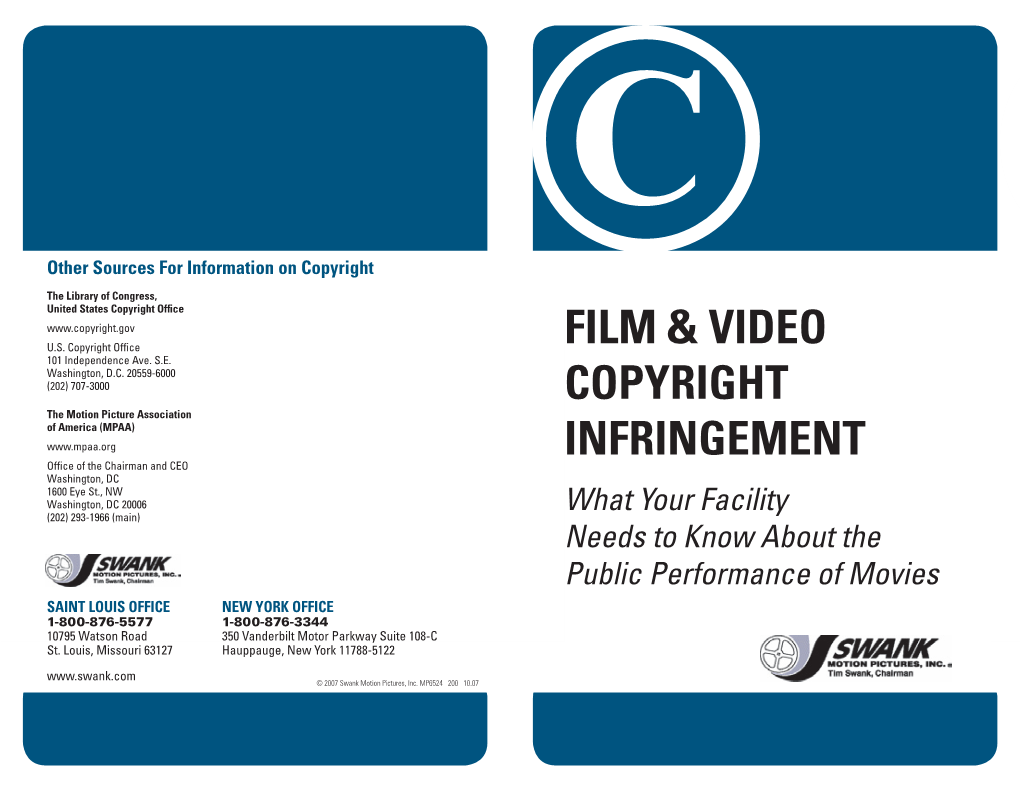 Film & Video Copyright Infringement