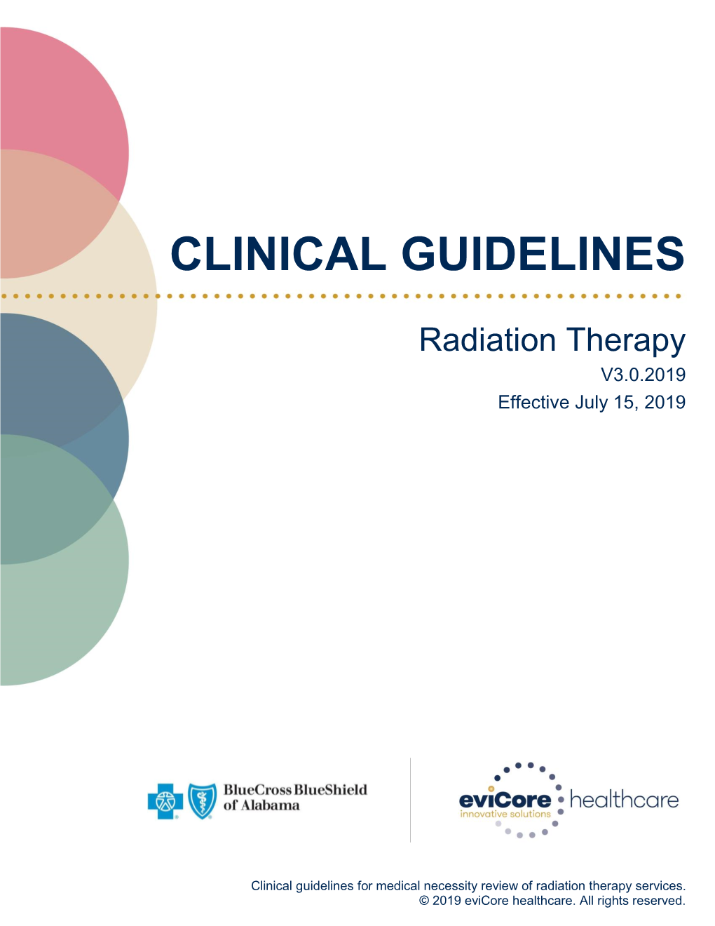 BCBS AL Radiation Therapy Guidelines V3.0.2019