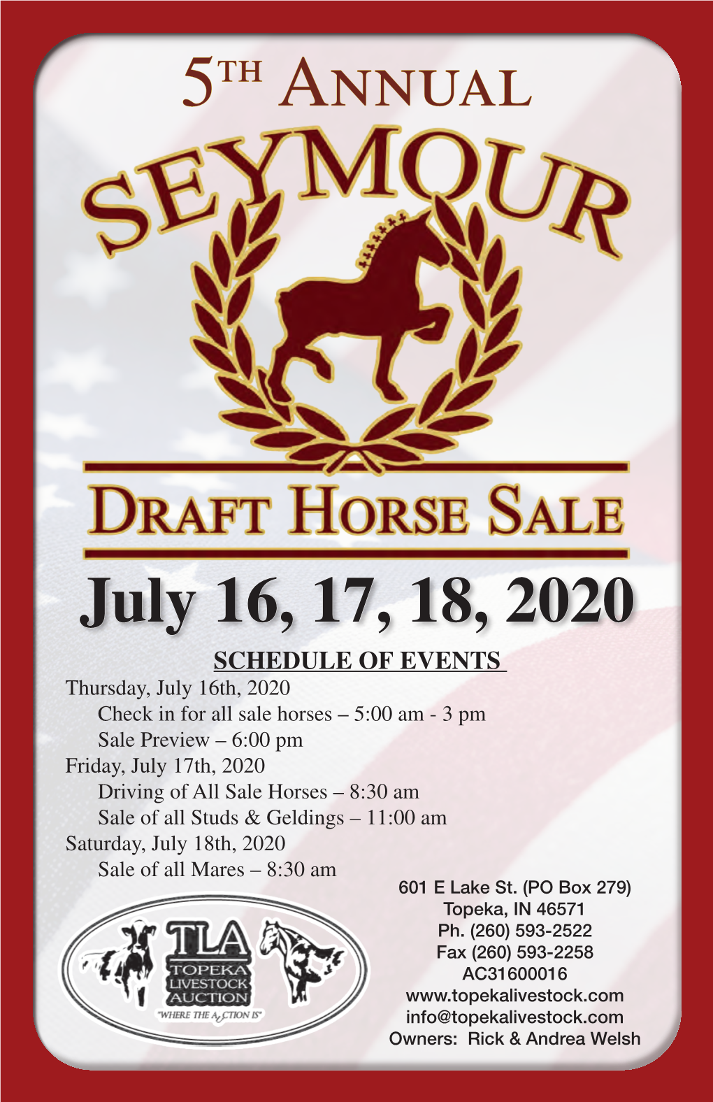 2020 Seymour Draft Horse Sale Catalog