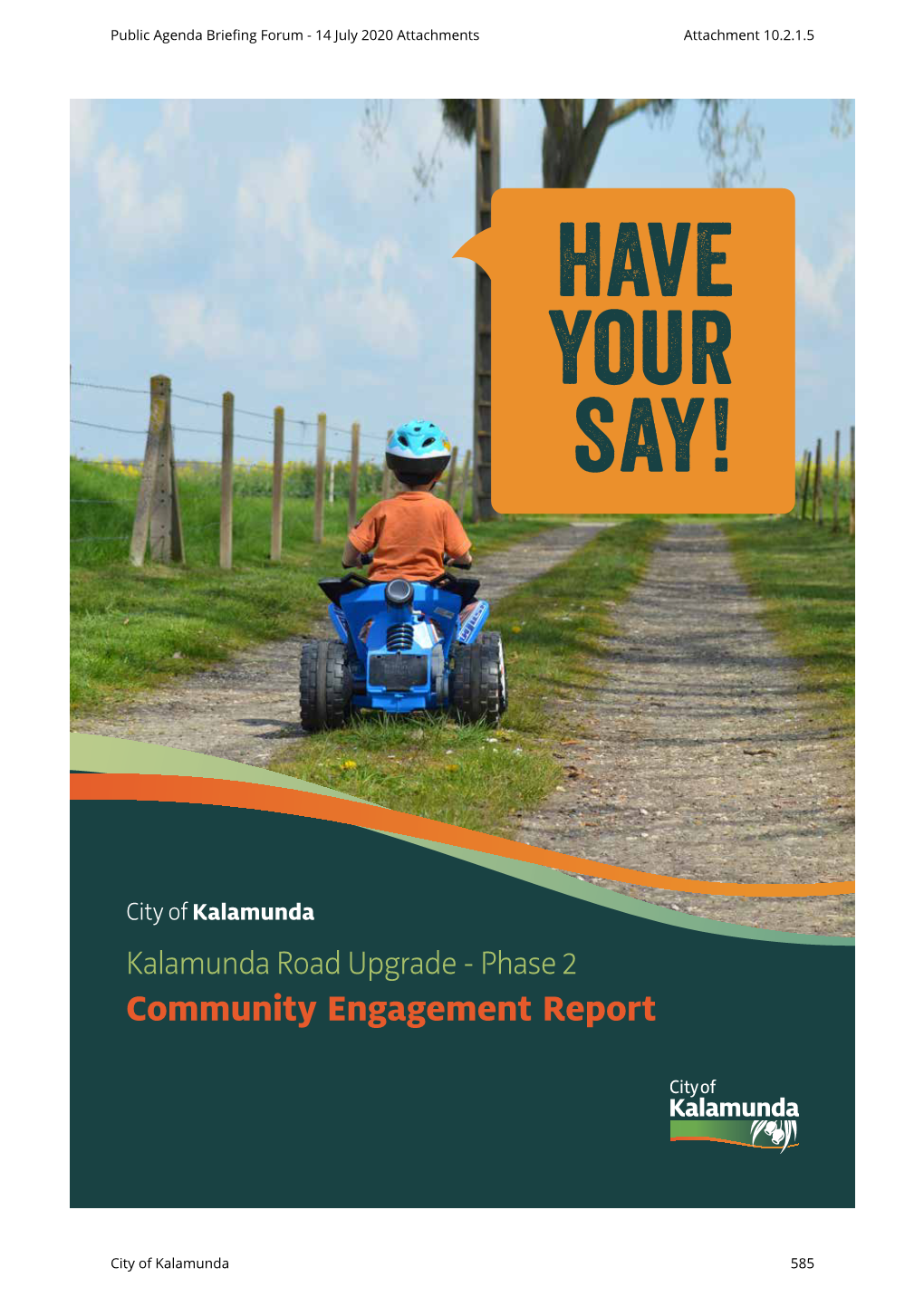 Kalamunda Kalamunda Road Upgrade - Phase 2 Community Engagement Report