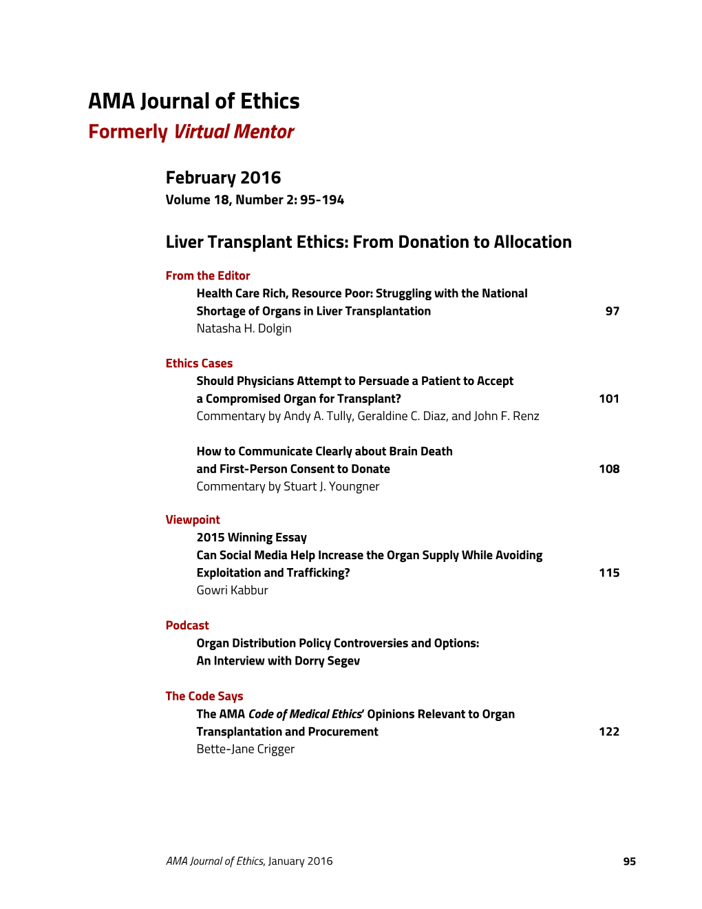 Liver Transplant Ethics: from Donation to Allocation