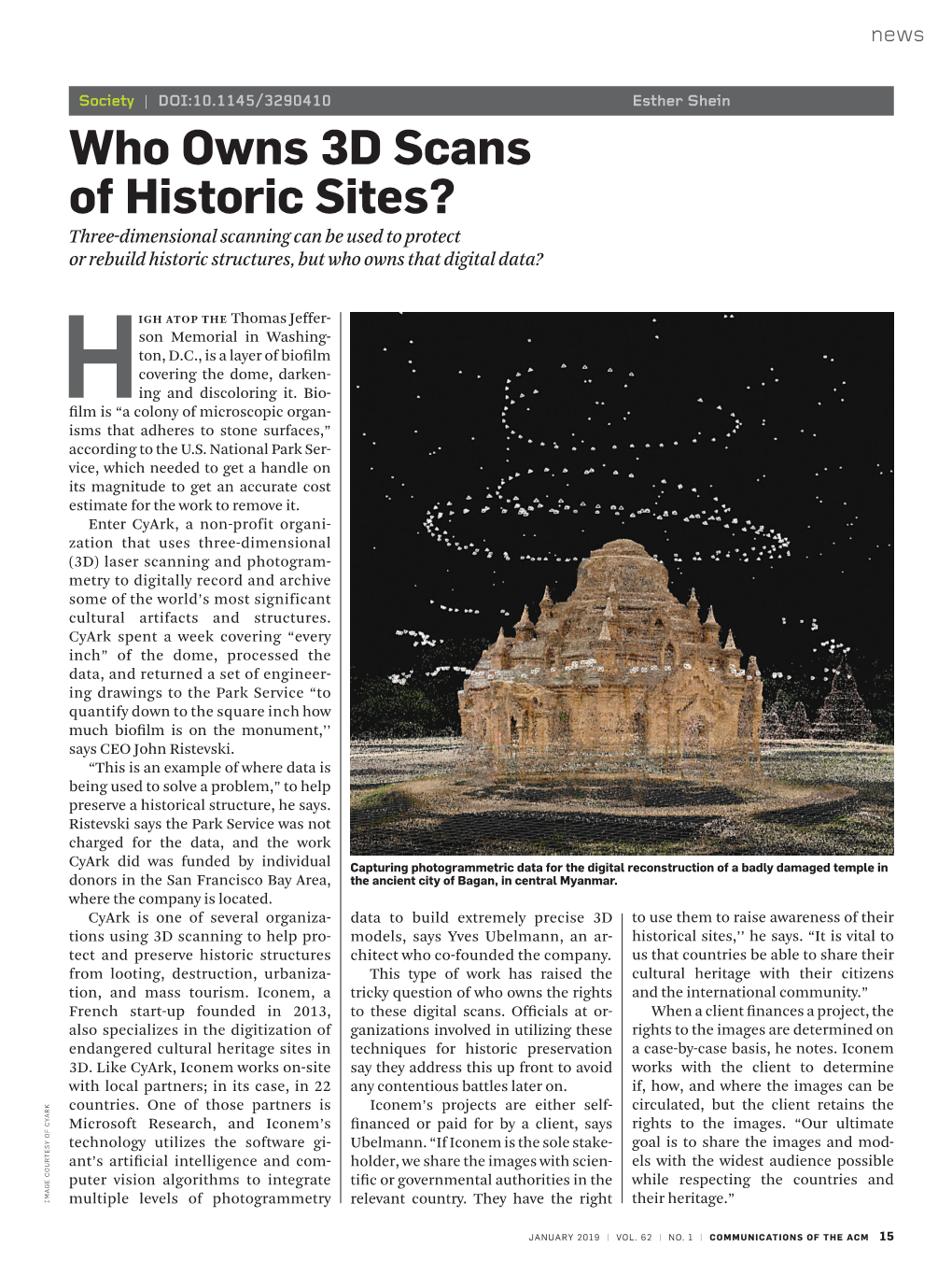 Who Owns 3D Scans of Historic Sites? Three-Dimensional Scanning Can Be Used to Protect Or Rebuild Historic Structures, but Who Owns That Digital Data?