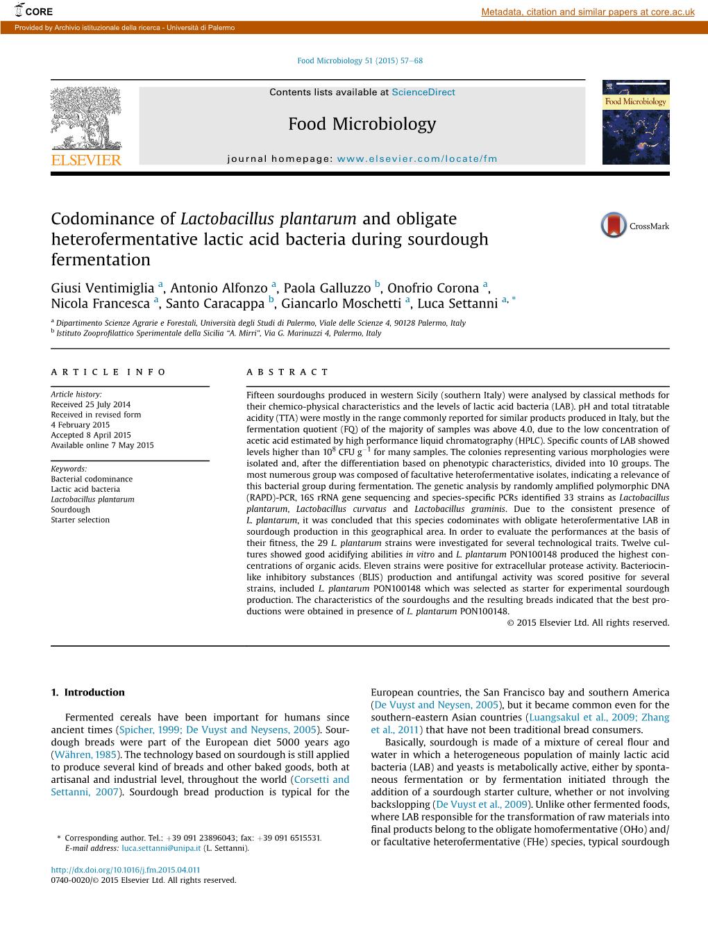 Codominance of Lactobacillus Plantarum and Obligate Heterofermentative Lactic Acid Bacteria During Sourdough Fermentation